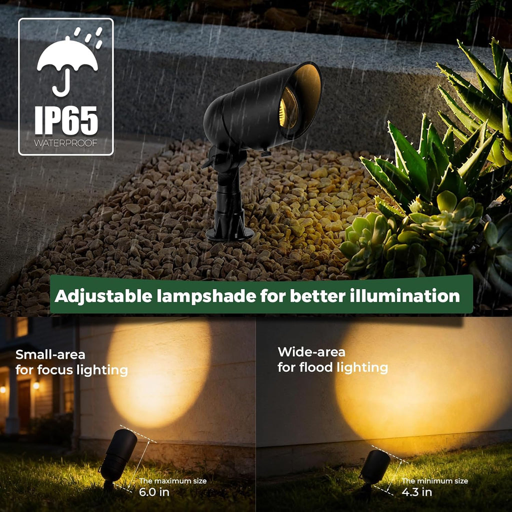 Low Voltage Landscape Spotlight, 12V LED Outdoor Landscape Lighting, Landscape Spot Lights Wired for Garden and Yard