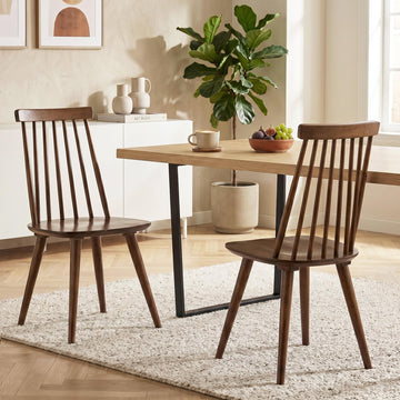 Windsor Dining Chairs Set of 2 Farmhouse Kitchen Chairs