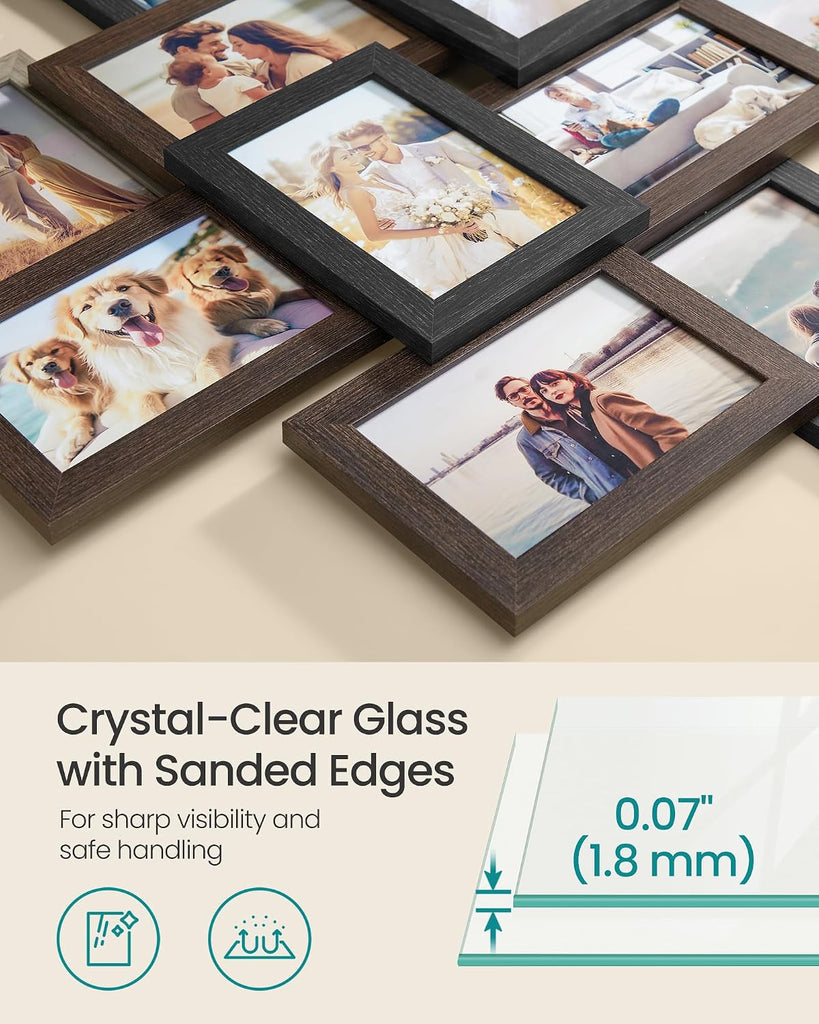 12-Pack 4 x 6 Collage Picture Frames with Glass Front - Set of 12