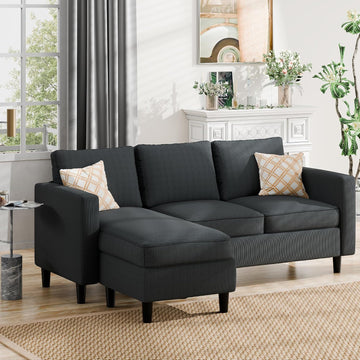 Sectional Sofa Couch Convertible L Shaped Sofas with Ottoman Small Sectional Couches for Living Room