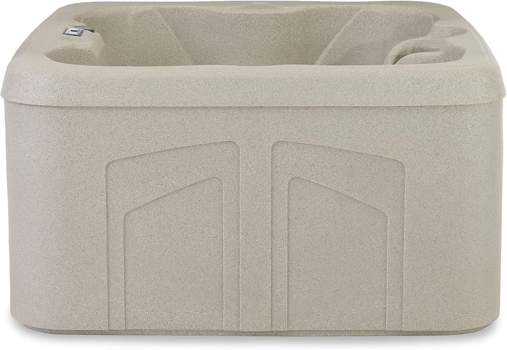 Spas Rock Solid 4-Person Plug and Play Hot Tub Spa with Soothing Air Jets, Underwater LED Lights and Insulated Cover