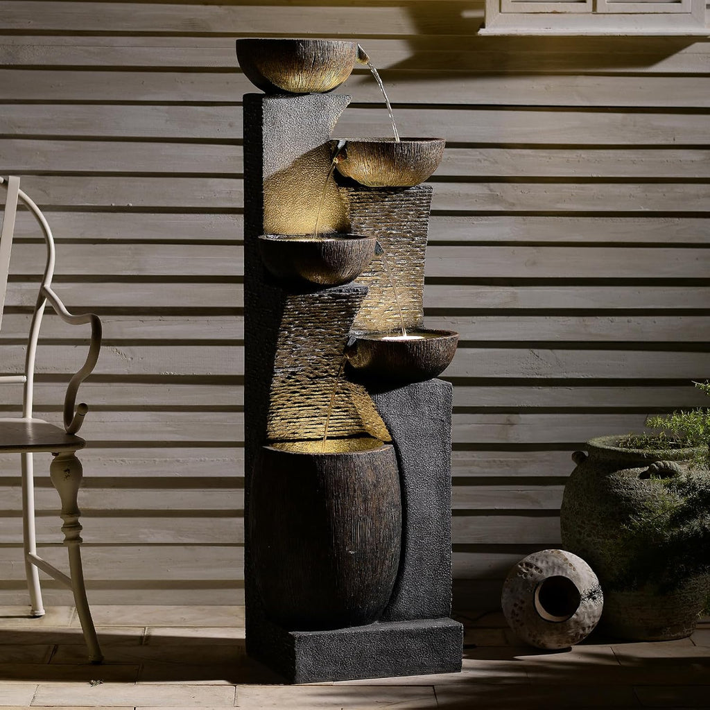 51.4" H Outdoor Garden Water Fountain