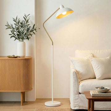 Swoop LED Floor Lampwith Adjustable Head, Modern Floor Reading Lamp for Over Chair, Living Rooms & O
