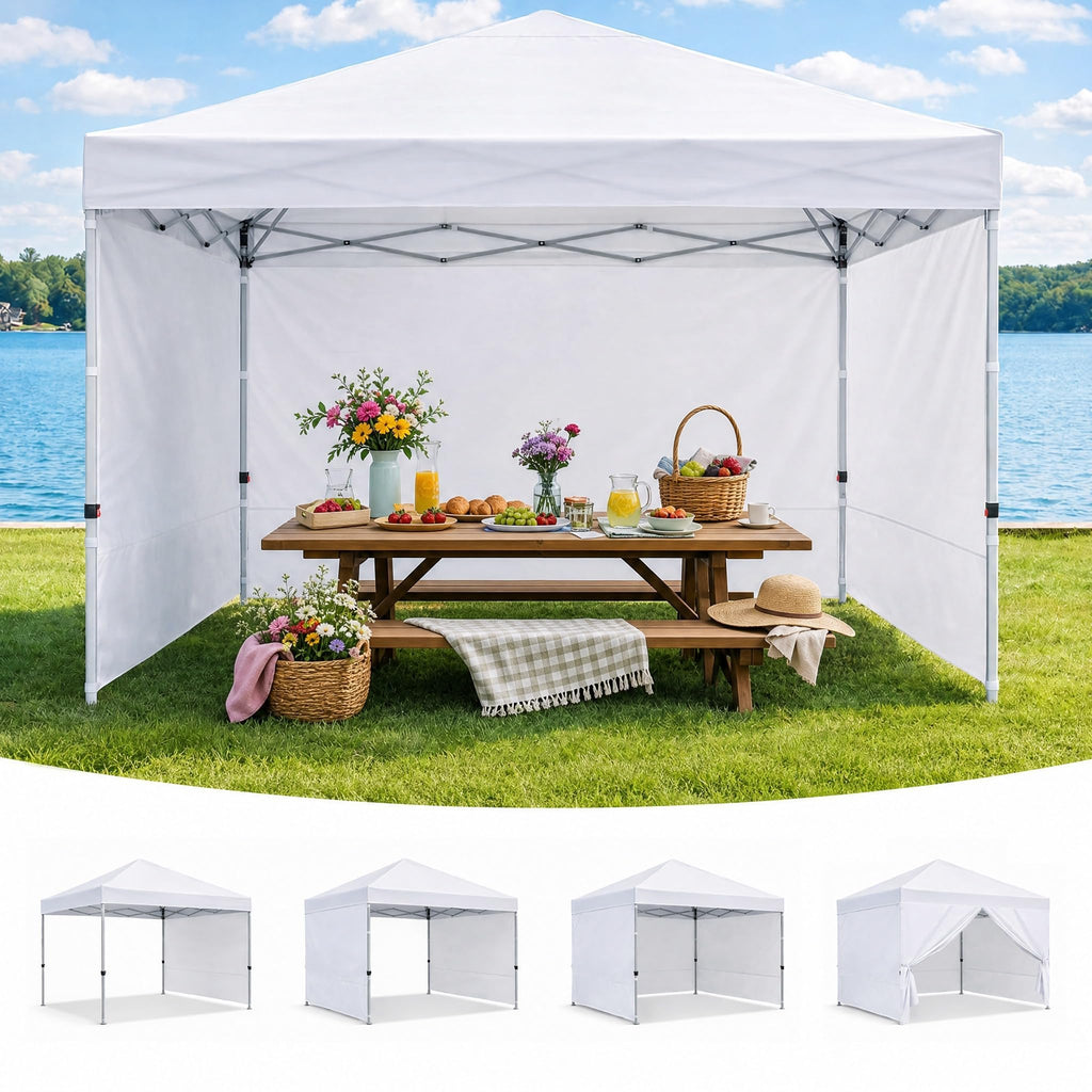 10 x 10 Canopy Sidewalls, 3 Pack Pop Up Canopy Walls, White