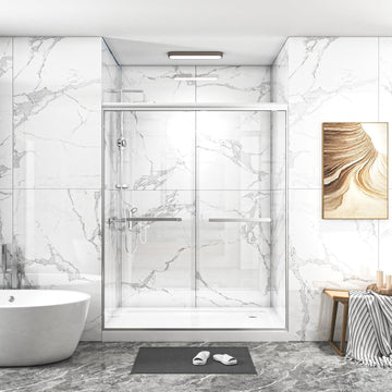 Double Sliding 56-60" W×72" H Shower Door