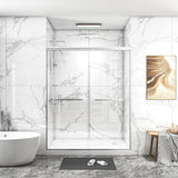 Double Sliding 56-60" W×72" H Shower Door