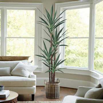 Artificial Agave Plant 6FT with 60 Thick Leaves & 4 Trunks