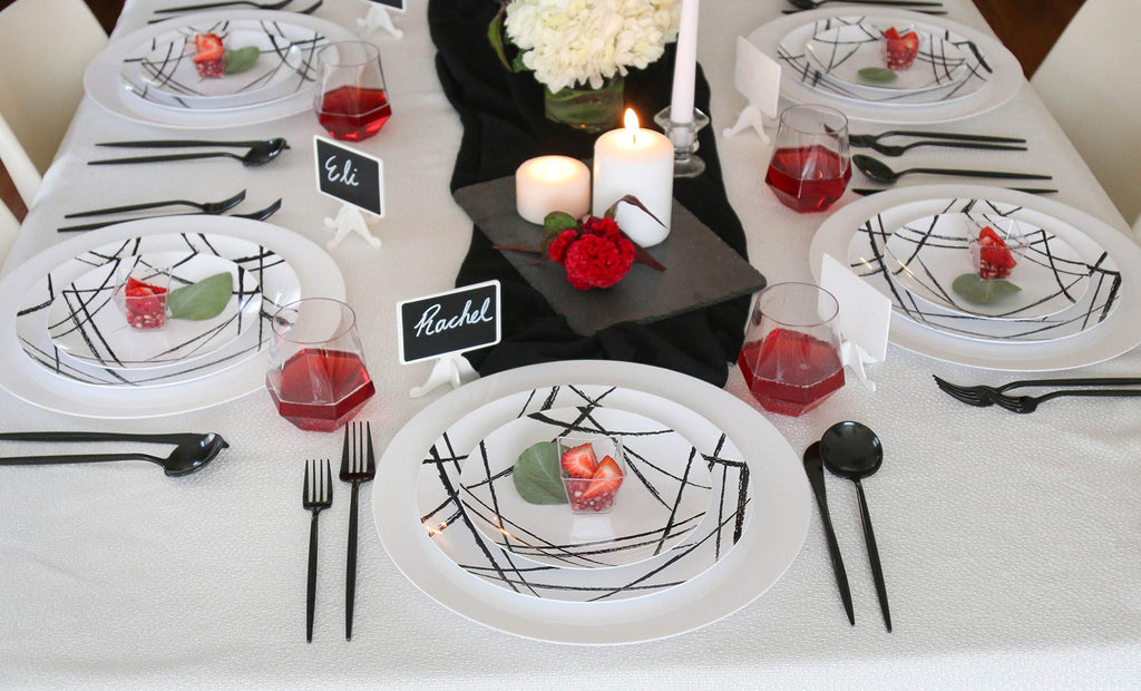 Novelty Modern Flatware Cutlery Combo Set (Black, 80)