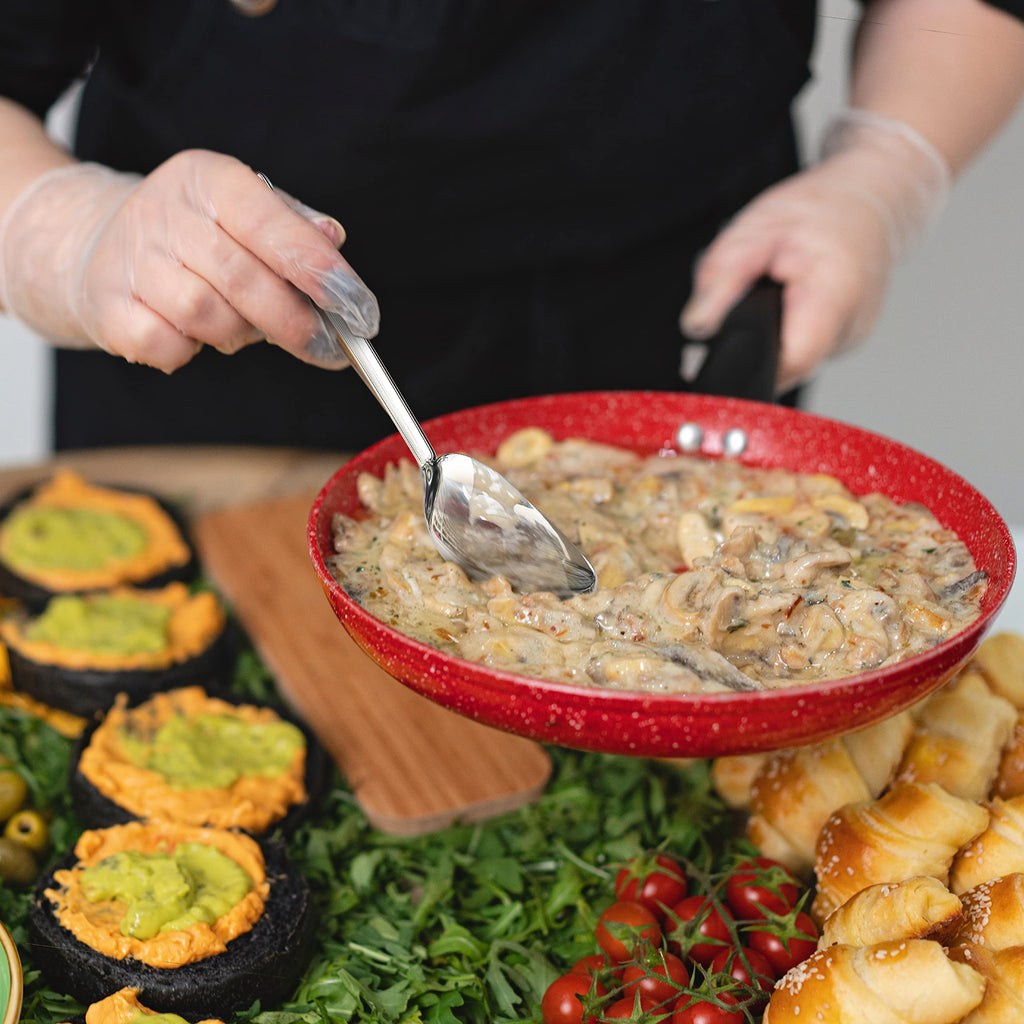 Adaptive Utensils for Elderly, Parkinsons Flat Edge Spoon Set, Non-Weighted