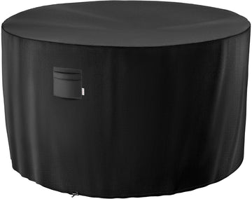 Outdoor Round Table Cover 70 x 34 inch, 6 ft, Waterproof, 600D