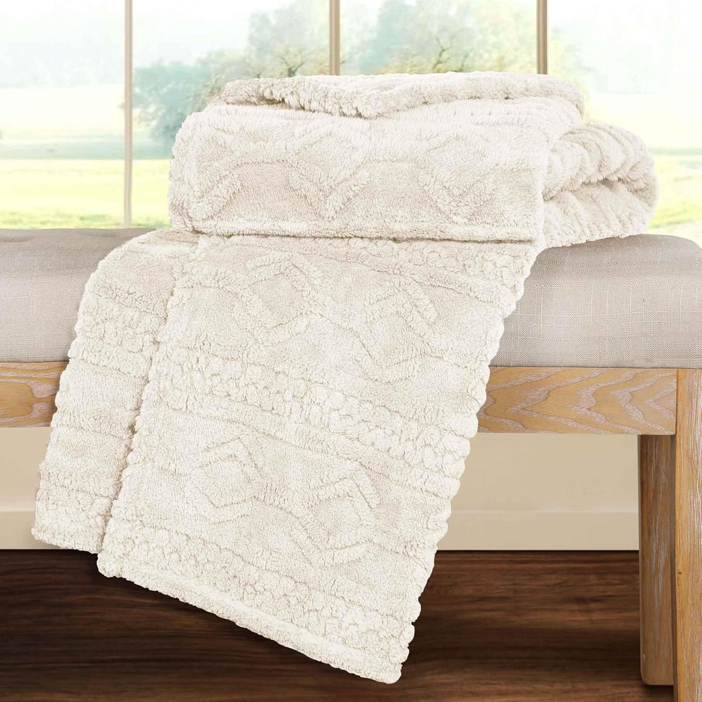 Fleece Boho Jacquard Blanket, Decorative Blankets, Fuzzy, Plush, Fluffy, Soft, Room Decor, Beautiful Cover, Comfort