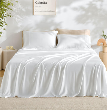 Twin Bamboo Rayon Sheets Set, Soft Cooling Breathable & No Slip