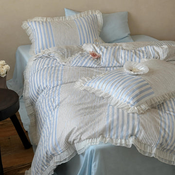 Ruffle Stripe Duvet Cover Sets