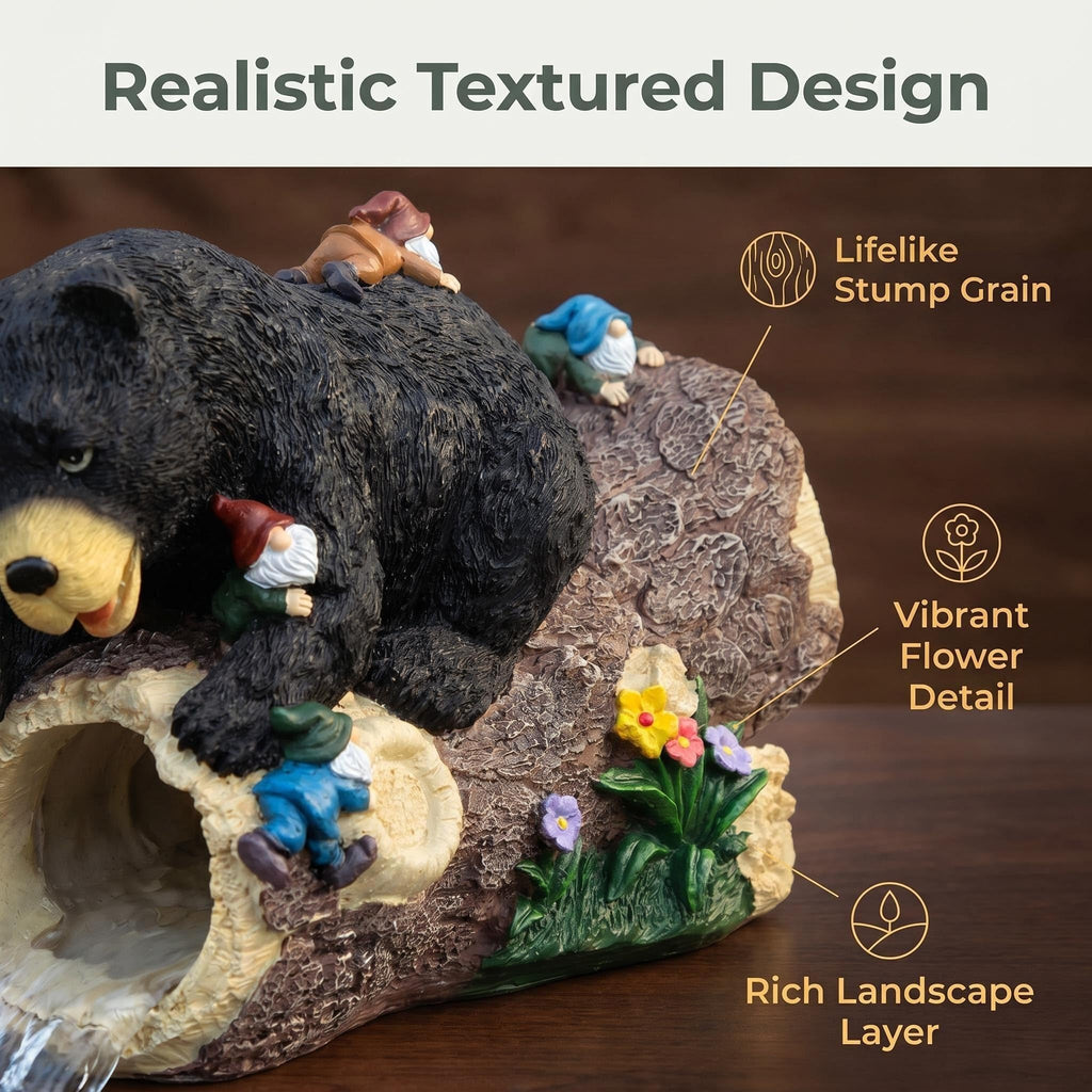 Bear Statue Decor, Bear Gutter Downspout Extension, Weather Resistant Resin, Outdoor Decorative