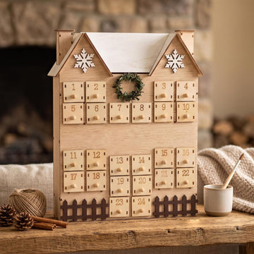 DIY Advent Calendar 24-Drawer Khaki, Wooden Christmas Calendar
