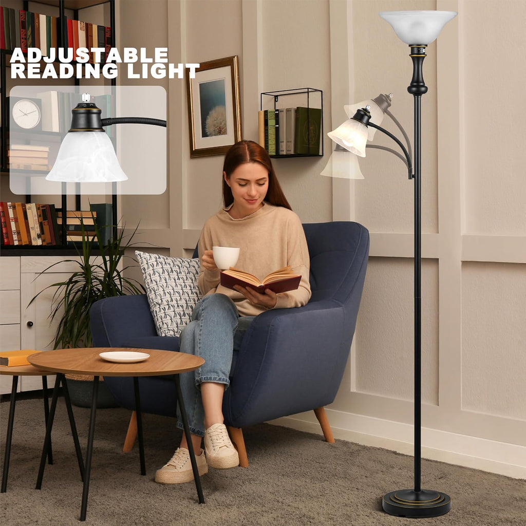 71'' Floor Lamps, Tall Floor Lamp with Adjustable Angle Arc Reading lamp