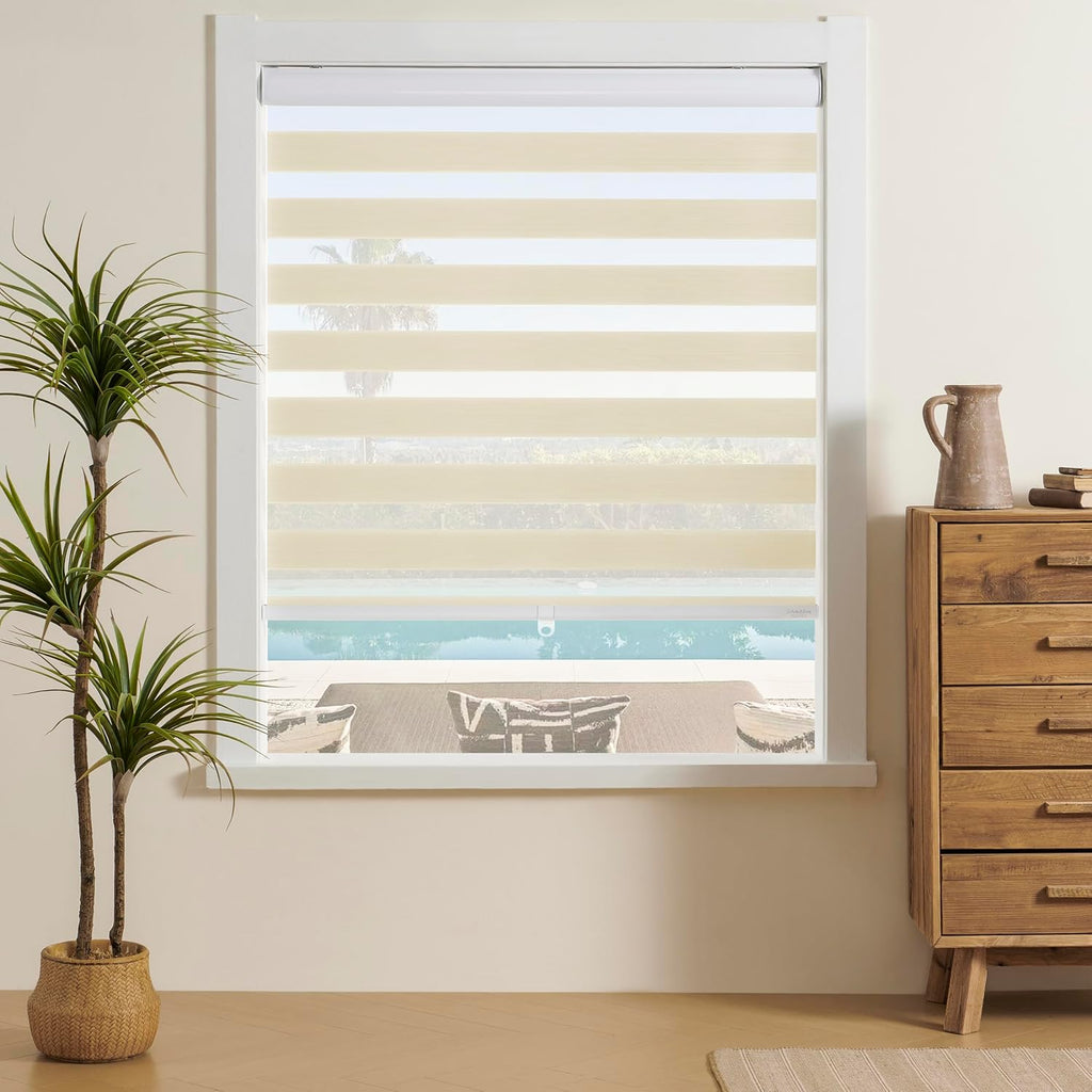 Cordless Zebra Blinds Window Blind Zebra Shade Blinds for Windows Roller Sheer Shades Privacy Light Filtering Shades