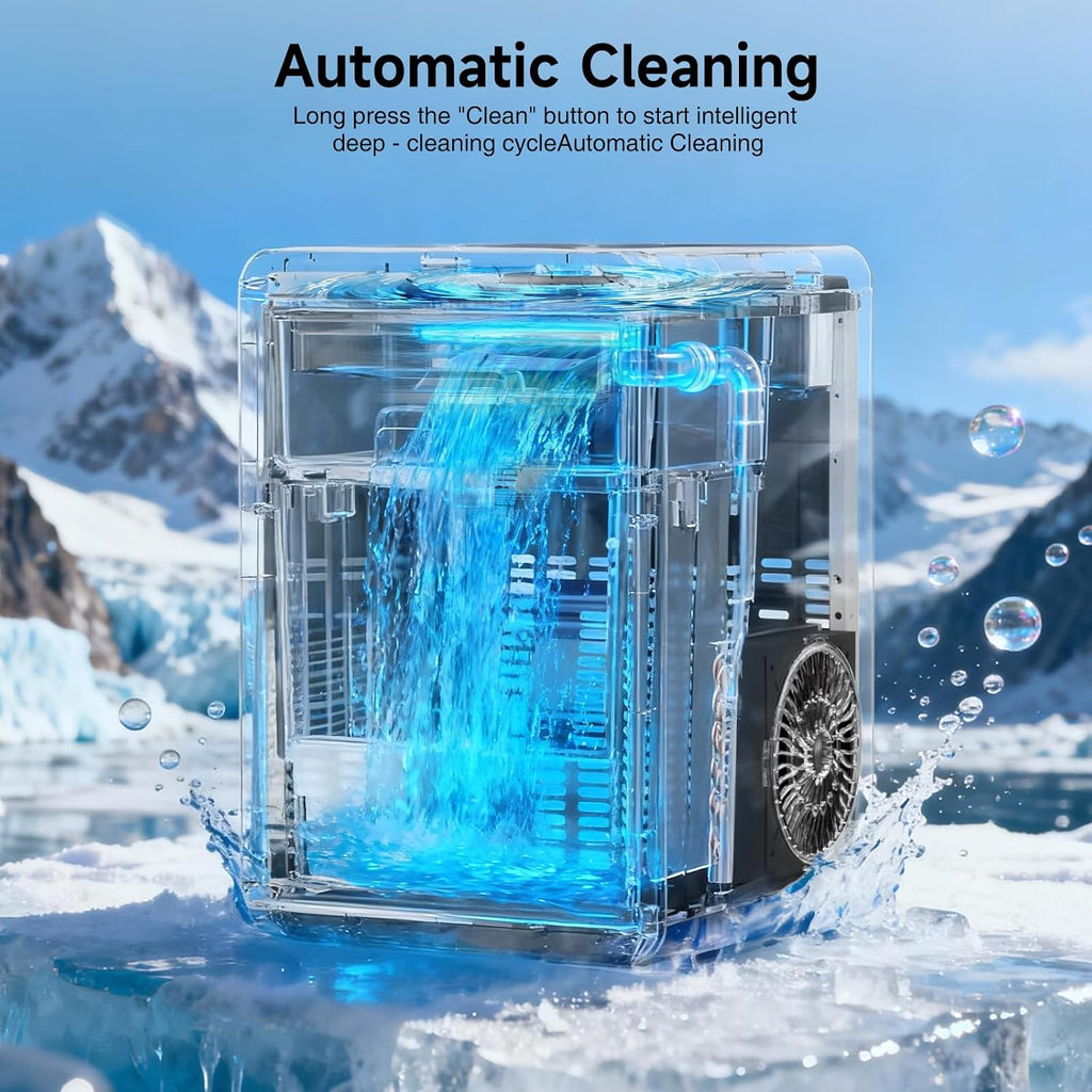 ETL Approval Nugget Ice Maker Countertop, 45Lbs/24H Pebble Ice Maker with Water Tank, Soft Chewable Pellet Ice