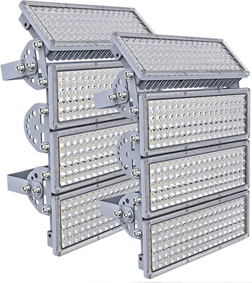 800W LED Stadium Lights Outdoor, 2Pack 400W 6500K Arena Flood Light | 112000LM, IP67 Waterproof. 180° adjustable