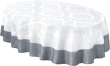Valencia Two Tone Bordered Damask Fabric Tablecloth, Wrinkle and Stain Resistant Dining Room, Party 