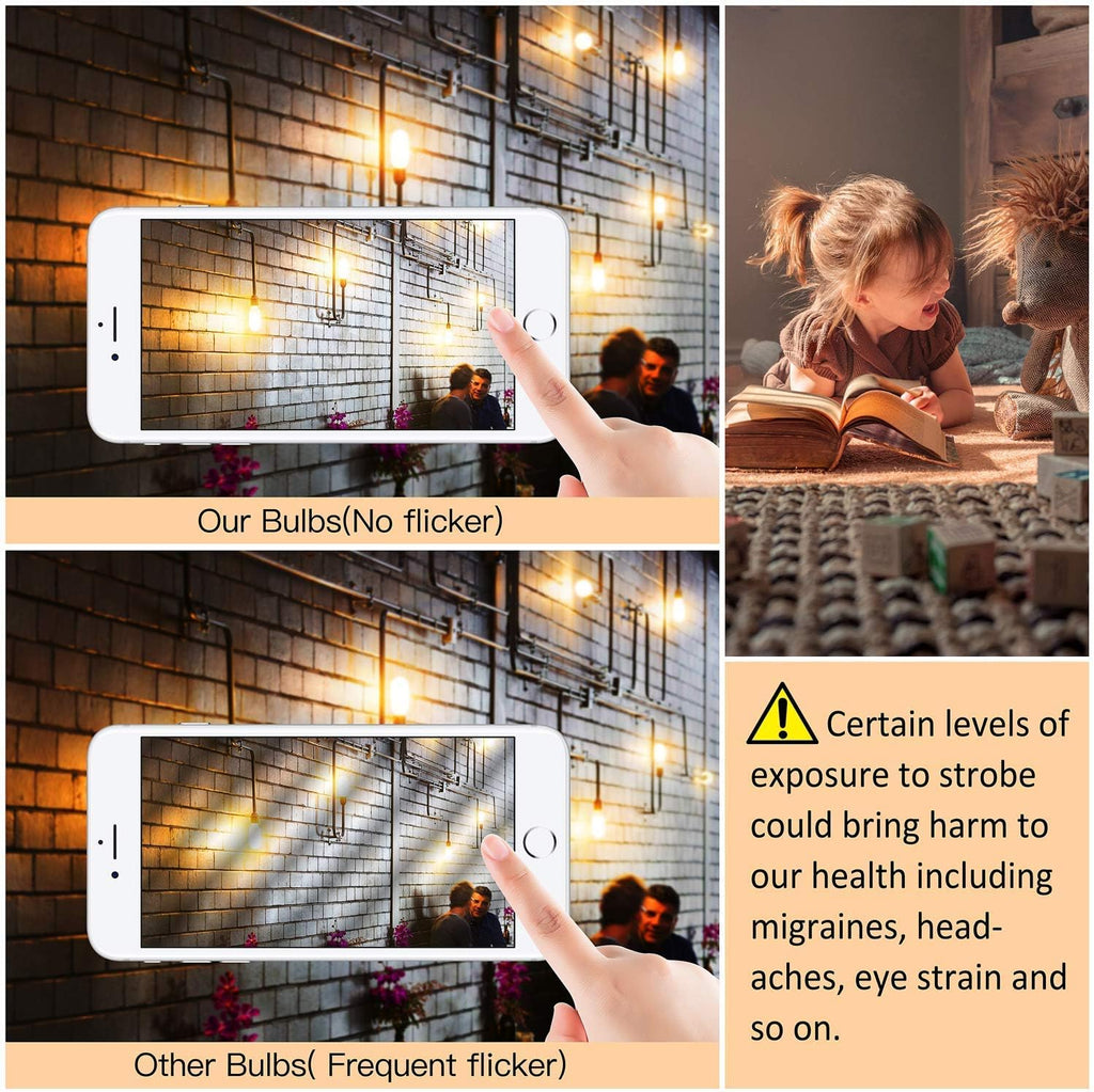 T10 Led Bulb,Dimmable Tubular Vintage LED Edison Bulbs 6W,Equivalent 60 Watt,600LM,Warm White 2700K,Clear Glass,E26 (3 Pack)