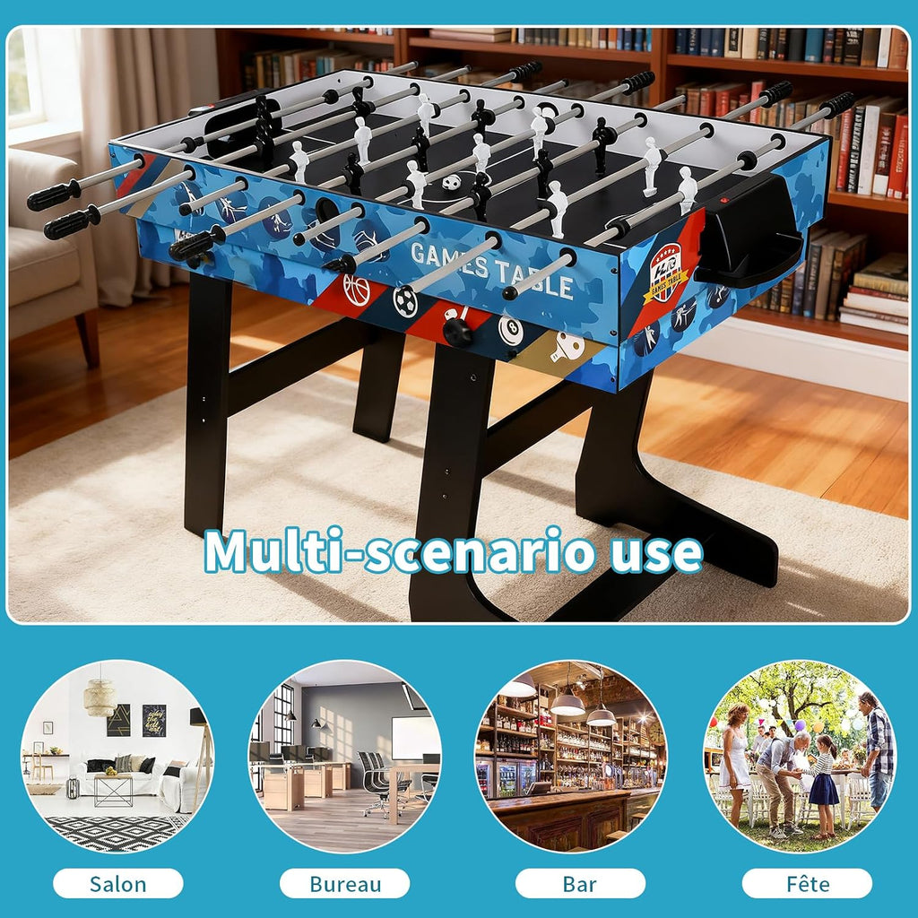 5 in 1 Multi Game Table, Combo Game Table Set for Home, Game Room, Friends & Family, Portable Table Air Hockey