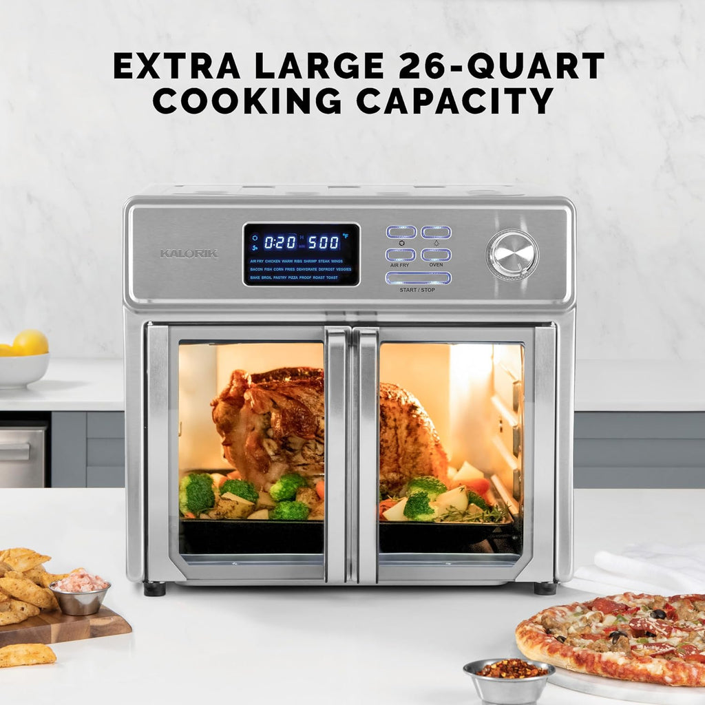 MAXX Air Fryer Oven, 26 Quart 10-in-1 Countertop Toaster Oven & Air Fryer Combo - Fry, Bake, Roast, Rotisserie, & More