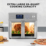 MAXX Air Fryer Oven, 26 Quart 10-in-1 Countertop Toaster Oven & Air Fryer Combo - Fry, Bake, Roast, Rotisserie, & More