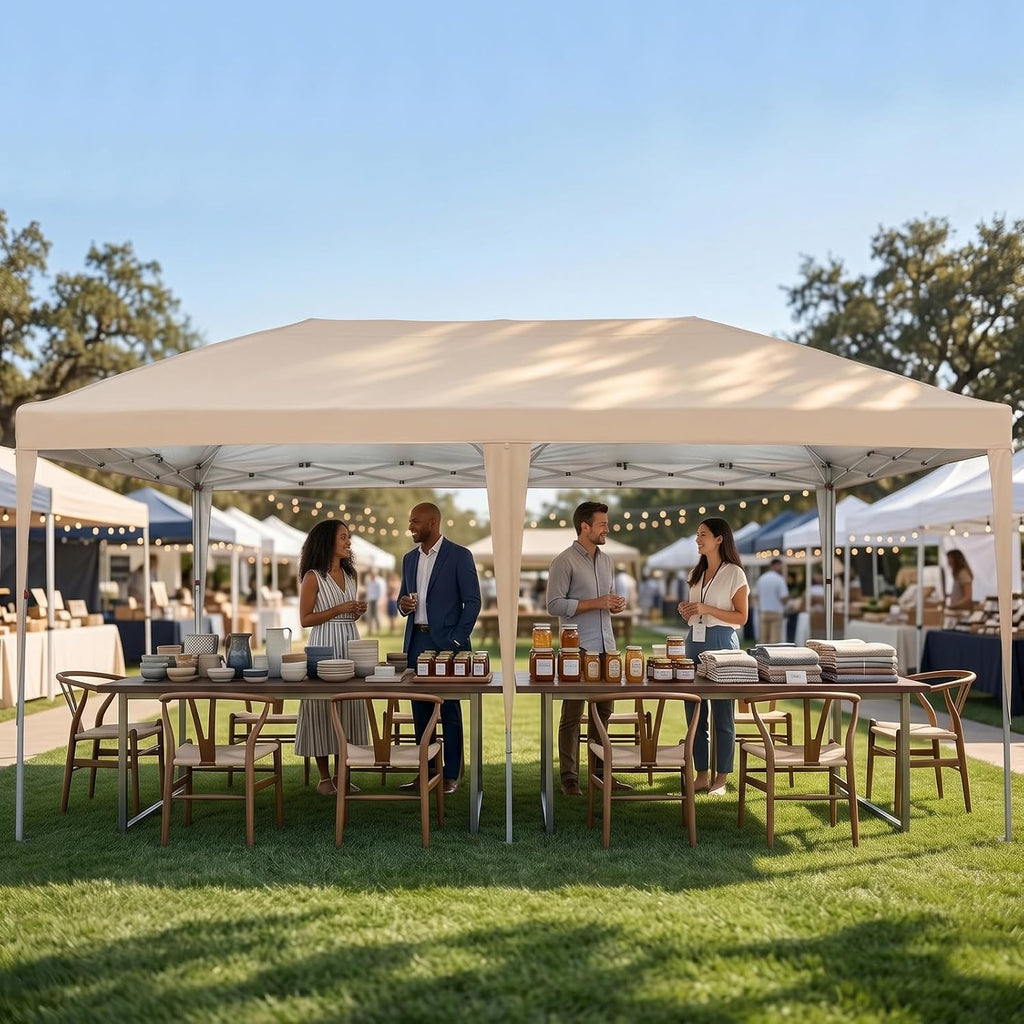 10x20 Pop up Canopy Tent, Easy up Instant Shelter Gazebo Outdoor Canopy, Waterproof Party Tent Weddings