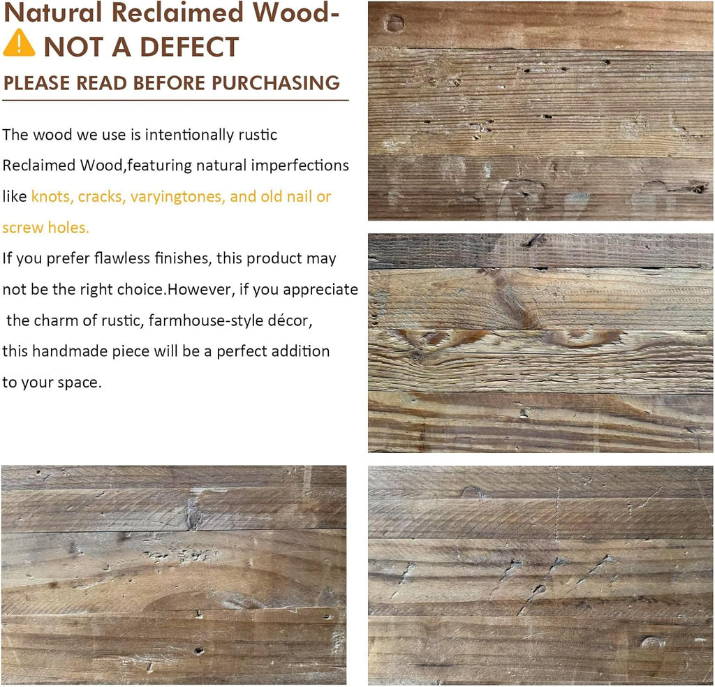 Reclaimed Solid Wood Bench-55 Inches Farmhouse Entryway Bench with Storage Shelf, Narrow Rustic Bench , Dining