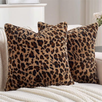 Cheetah Room Decor Leopard Print Euro Pillow Sham Covers 26x26, Extra Large