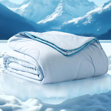 Cooling Blankets for Hot Sleepers, King, Blue, 104"x90" | Cooling Comforter, Cold, Ice, Cool, Breathable