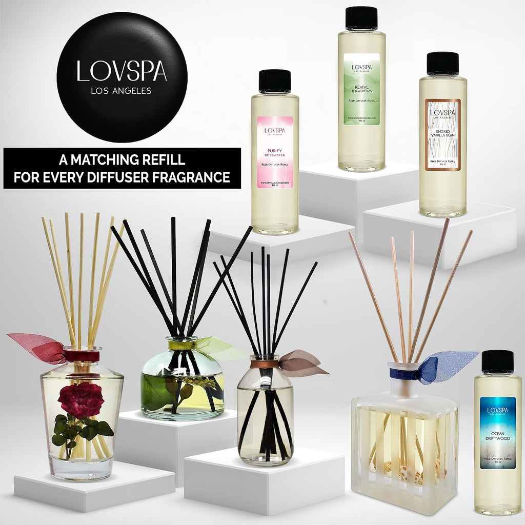Reed Diffuser Set - Apple Harvest Scented Diffuser with Sticks - Set of 4