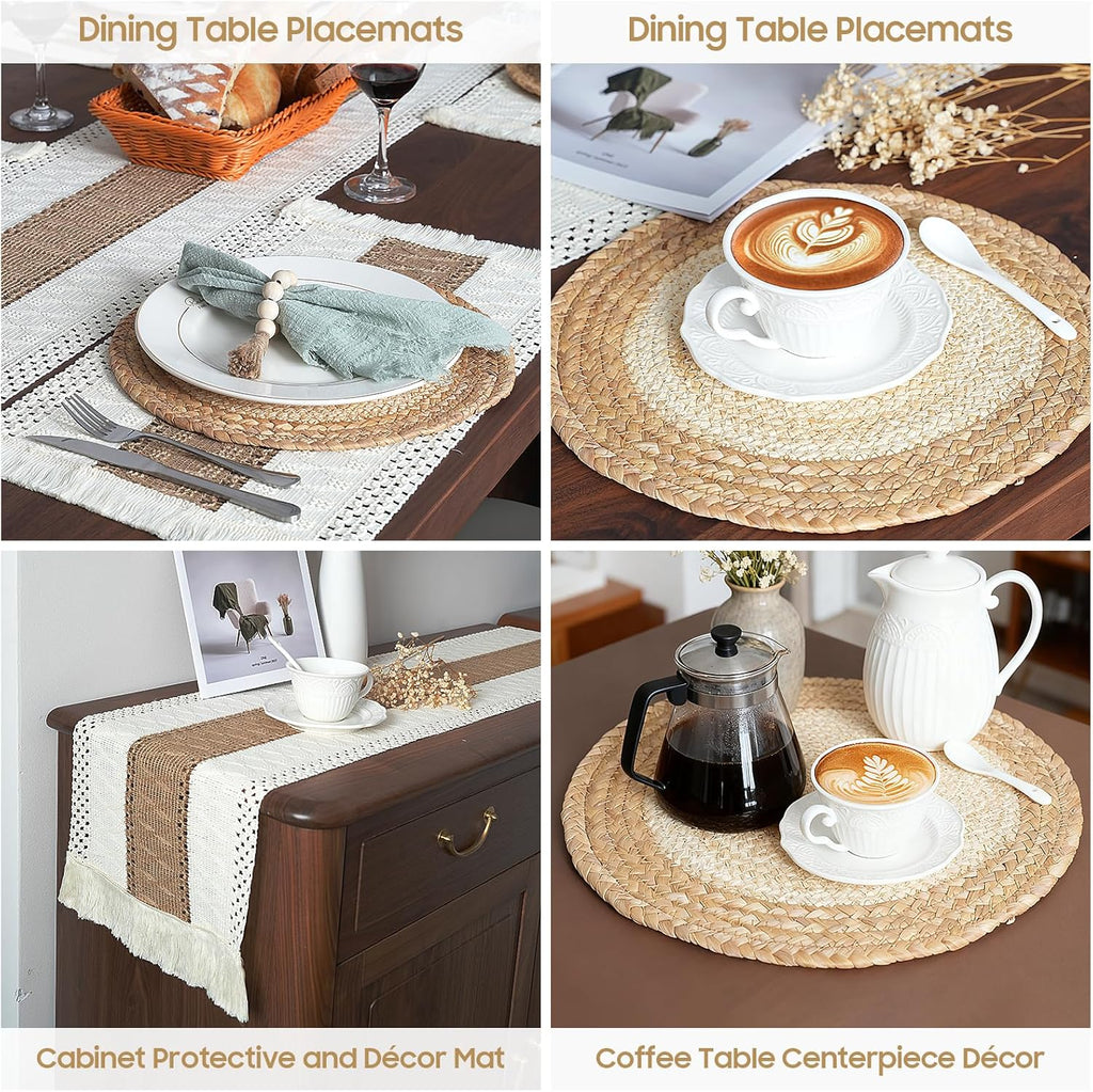 Placemats with Round Placemats and Table Mats - Set of 6