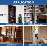 Hidden Bookcase Door Book Latch and Lock, Secret Book Latch Hidden Door Kit for Bookshelf Doors, DIY Secret Doors