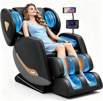 Massage Chair Full Body, Zero Gravity Massage Chair with 10 Fix Rollers, Massage Chairs Recliner with Heating