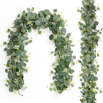 Artificial Eucalyptus Garland 5.9FT Greenery Garland Vines - Set of 2