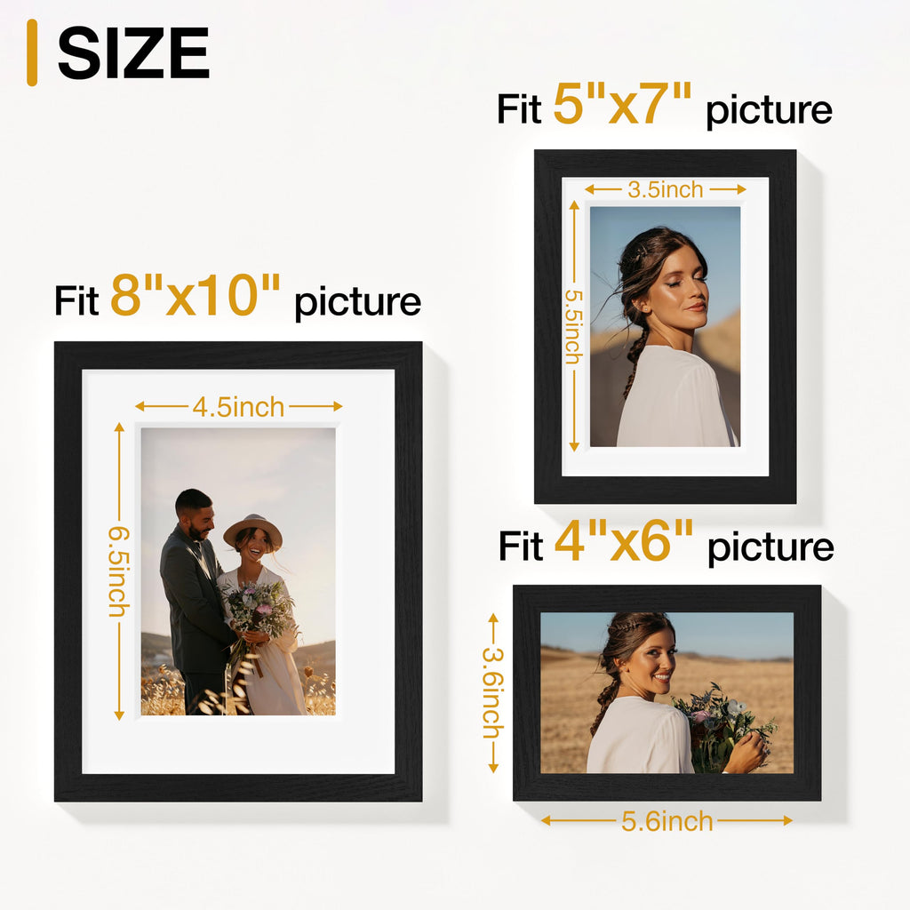 10 Pack Picture Frames Collage Wall Decor, Black