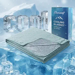 Double-Sided Cooling Blanket, Arc-Chill Q-Max >0.5 Cooling Fiber for Hot Sleepers Night Sweat Relief Lightweight