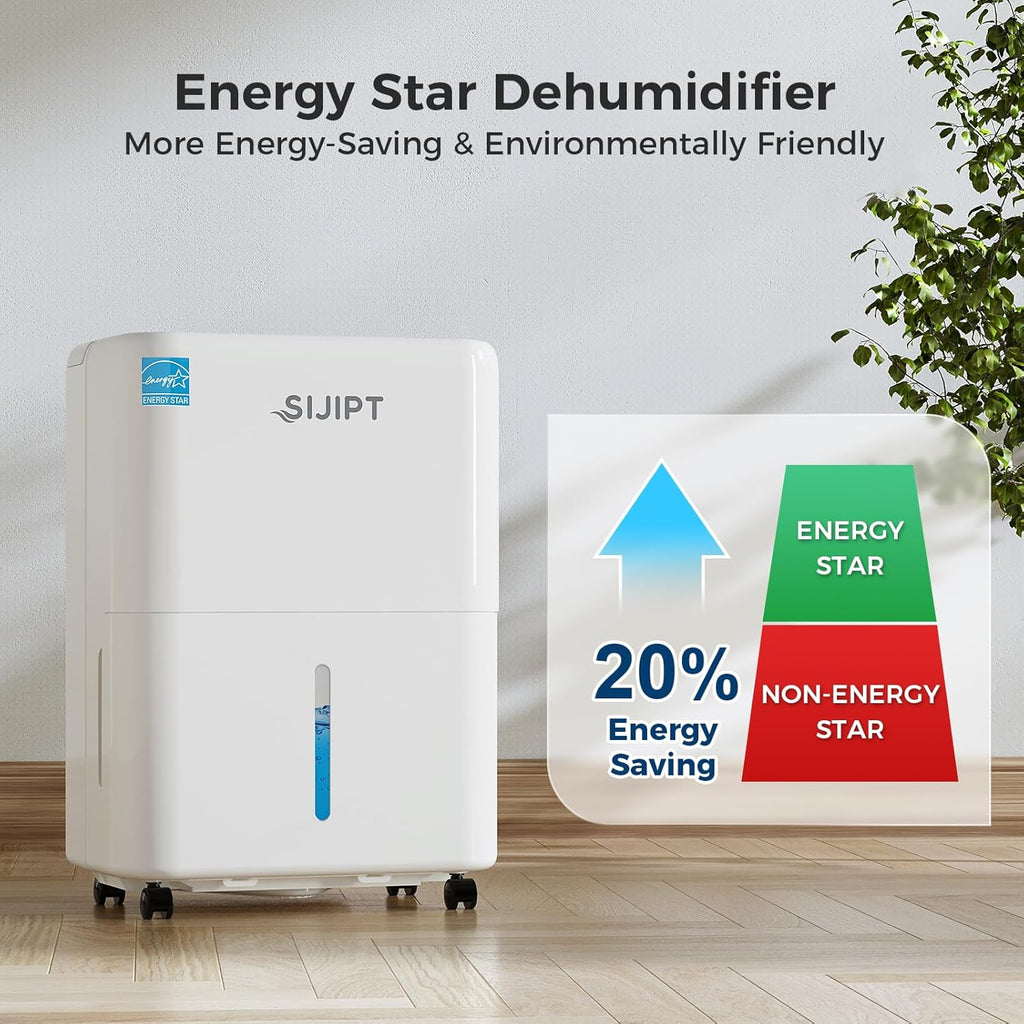 80 Pints Dehumidifier with Pump, Energy Star Dehumidifier for Basement Home and Large Room with 6.56 inch Drain Hose