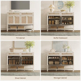 Rattan Sideboard Buffet Cabinet with Storage