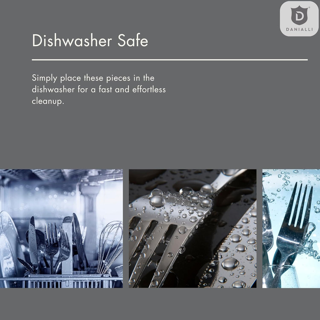 Modern Silverware Set, 18/10 Stainless Steel Flatware, Mirror Finish, Dishwasher Safe