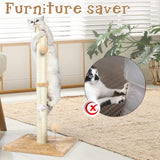 32" Tall Cat Scratching Posts for Indoor Cats, 3-in-1 Vertical Cat Scratching Post with Plush Toys