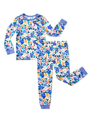 Bamboo Viscose Pajama Set for Toddlers with Improved Tensile Strength, Snug Fit Pjs Sleeper for Baby Boys Girls Kids
