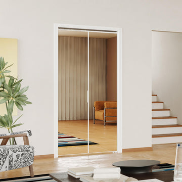 Bifold Doors 36" x 80", Mirrored Bifold Closet Door with Complete Hardware