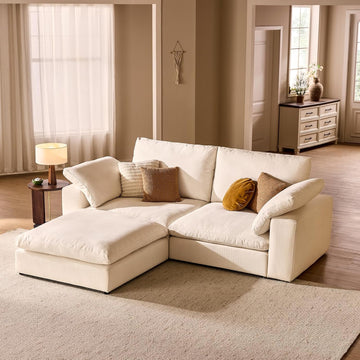 Modular Cloud Couch Sectional Sofa Oversized 31.5" Deep Seat Comfy Couch Sofas with Washable Cloud Couches Loveseat