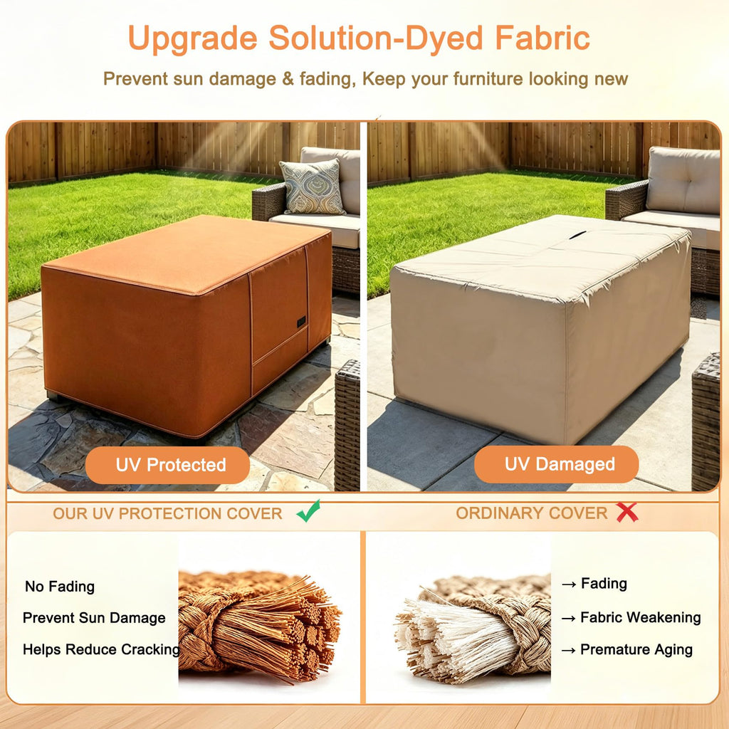 Fire Pit Table Cover Rectangular Waterproof, 54x28 inch