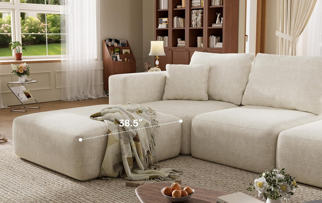 150" Oversized Boneless Sectional Couches ,Comfy Modern Modular Sectional Sofa,Extra Deep 6 Seater,Large Plush Cloud