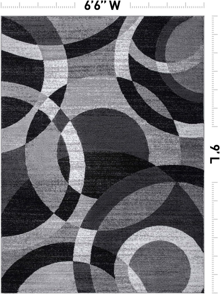 Contemporary Abstract Circles Perfect for high Traffic Areas of Your Living Room,Bedroom,Home Office,Kitchen Area Rug