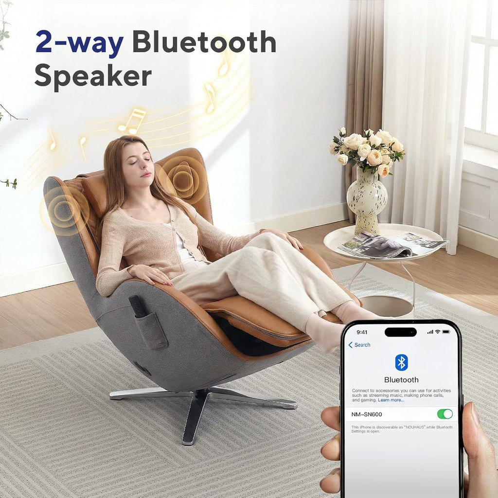 Aurora Massage Chair Full Body with Airbags, Heating, Zero Gravity | Auto Modes, Bluetooth Speaker, Genuine Leather